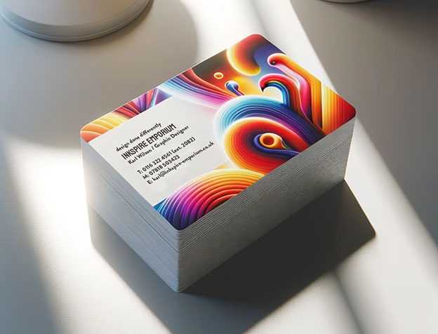 A Stack of Round Cornered Business Cards
