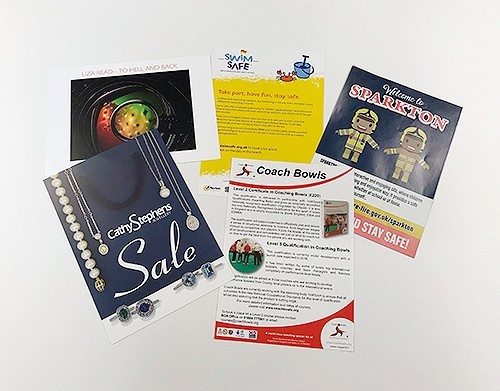 Flat unfolded leaflets & flyers