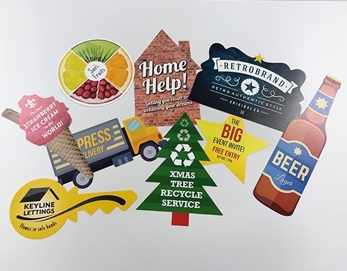 Die-cut, shaped leaflets & flyers